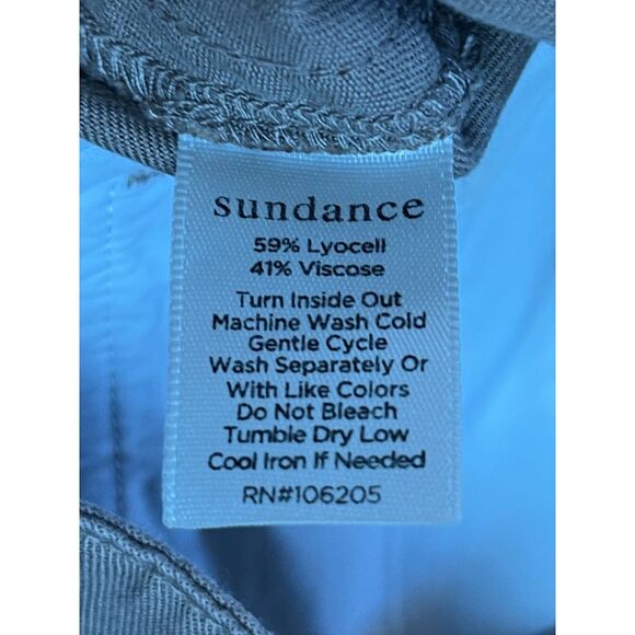 Sundance Tan Button Up Tie Front Pants Trousers Women's Size 2 - Picture 4 of 7